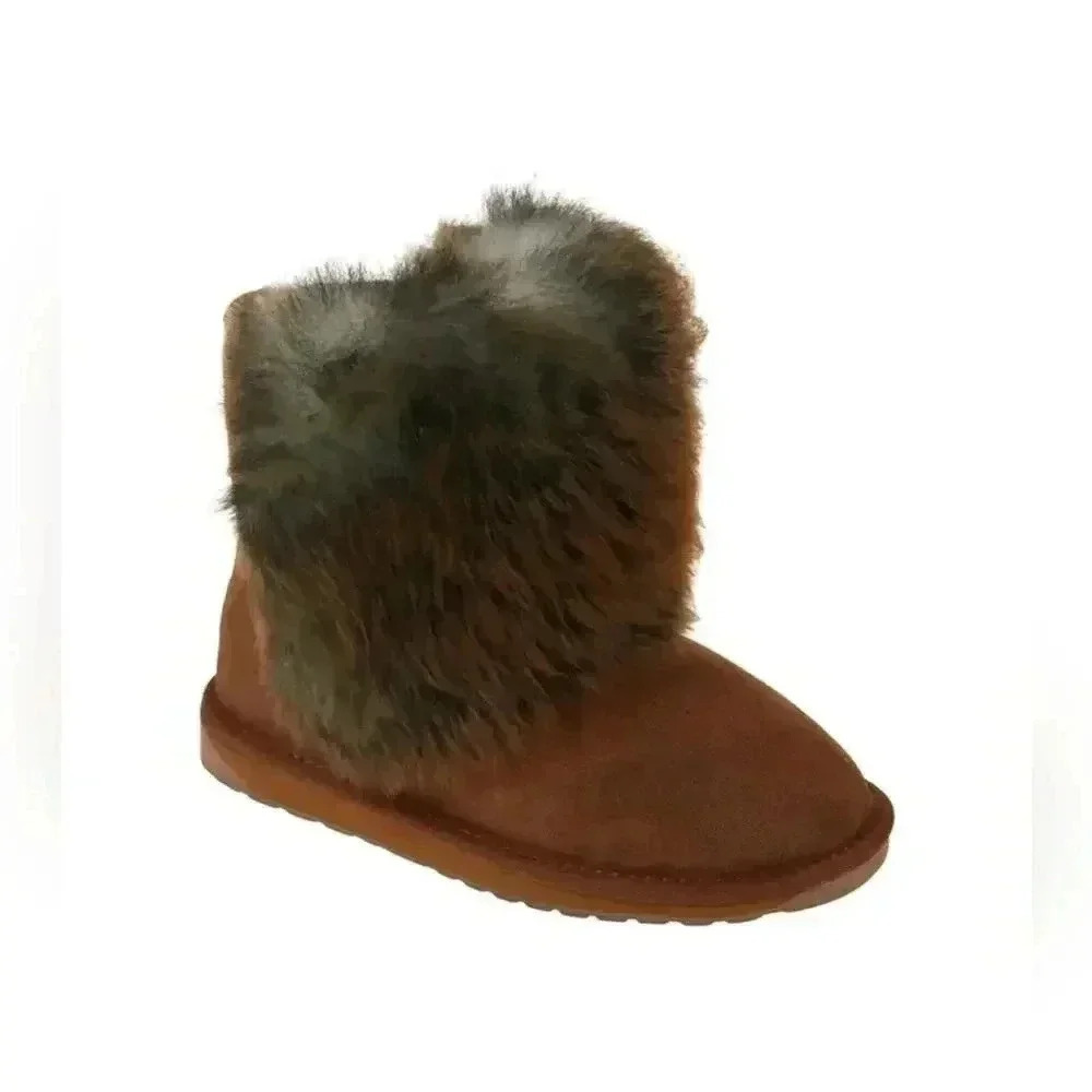 Emu Australia Stinger Mini Lava Water-Resistant Sheepskin Boot Size 6